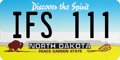 ND license plate IFS111