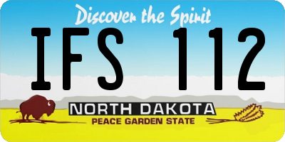 ND license plate IFS112