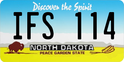 ND license plate IFS114