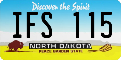 ND license plate IFS115