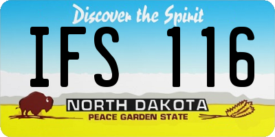 ND license plate IFS116