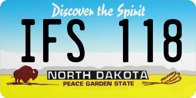 ND license plate IFS118