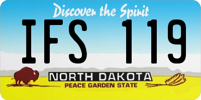 ND license plate IFS119