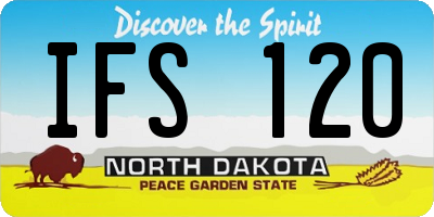 ND license plate IFS120