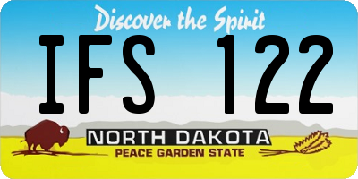 ND license plate IFS122