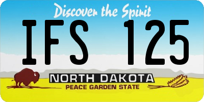 ND license plate IFS125