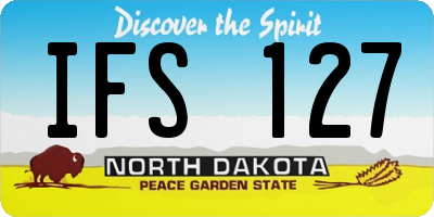 ND license plate IFS127