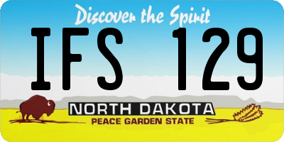 ND license plate IFS129
