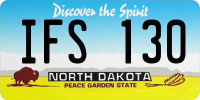 ND license plate IFS130