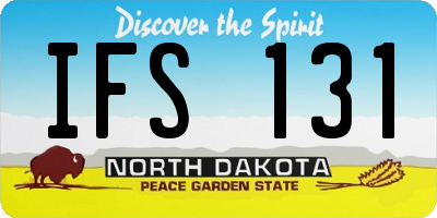 ND license plate IFS131