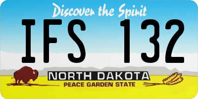 ND license plate IFS132