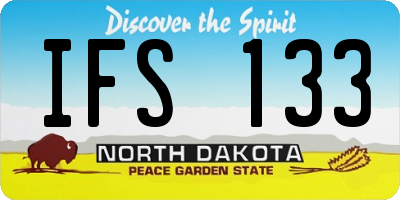 ND license plate IFS133