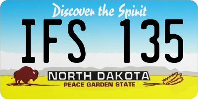 ND license plate IFS135