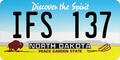 ND license plate IFS137