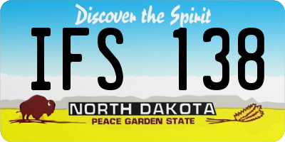 ND license plate IFS138
