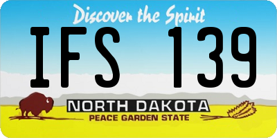 ND license plate IFS139