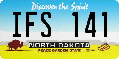 ND license plate IFS141