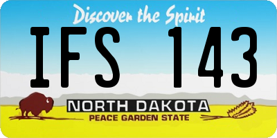 ND license plate IFS143