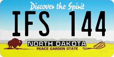 ND license plate IFS144