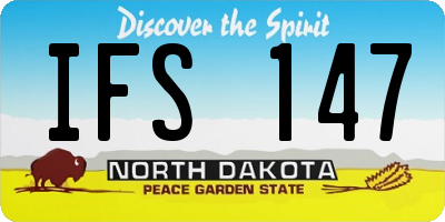 ND license plate IFS147