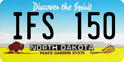 ND license plate IFS150