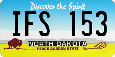 ND license plate IFS153