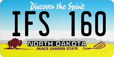 ND license plate IFS160