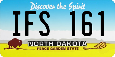 ND license plate IFS161