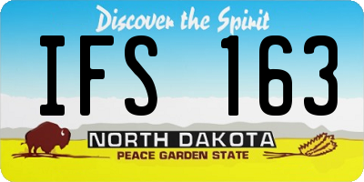 ND license plate IFS163