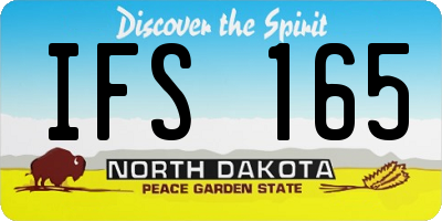ND license plate IFS165
