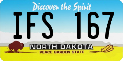 ND license plate IFS167