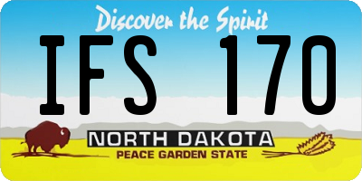 ND license plate IFS170