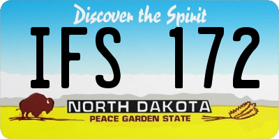 ND license plate IFS172
