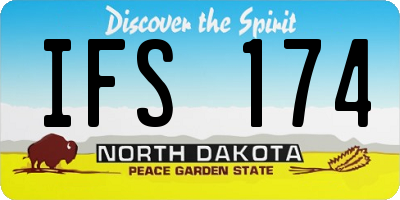 ND license plate IFS174