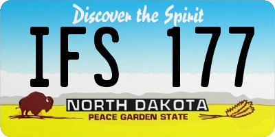 ND license plate IFS177