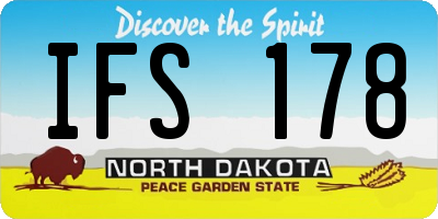 ND license plate IFS178