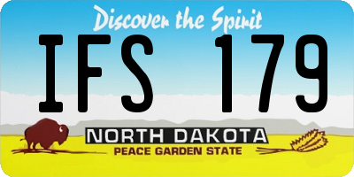 ND license plate IFS179