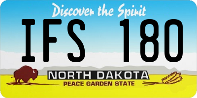 ND license plate IFS180