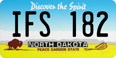 ND license plate IFS182