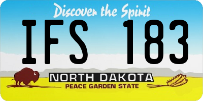 ND license plate IFS183
