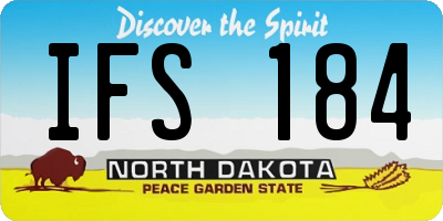 ND license plate IFS184