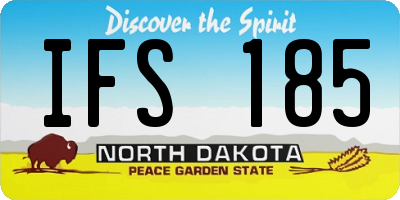 ND license plate IFS185