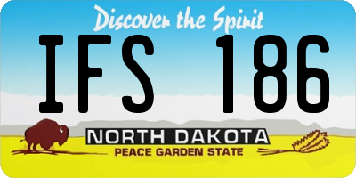 ND license plate IFS186
