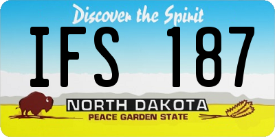 ND license plate IFS187