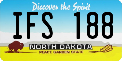 ND license plate IFS188