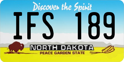 ND license plate IFS189