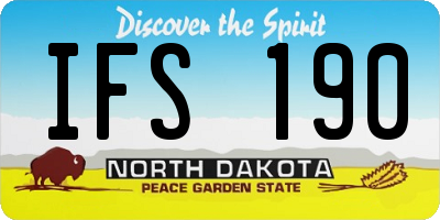 ND license plate IFS190