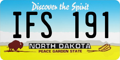 ND license plate IFS191