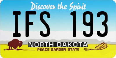 ND license plate IFS193
