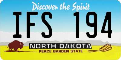 ND license plate IFS194
